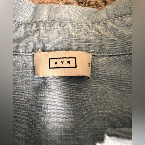 AYR The Denim Deep End Button Down Shirt. A2 - Picture 4 of 6